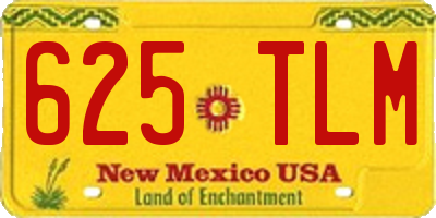 NM license plate 625TLM