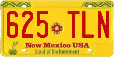 NM license plate 625TLN