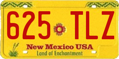 NM license plate 625TLZ