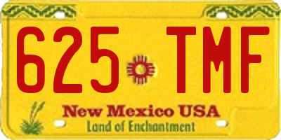 NM license plate 625TMF