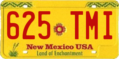 NM license plate 625TMI