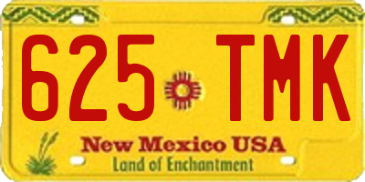 NM license plate 625TMK