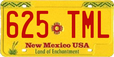 NM license plate 625TML