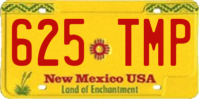 NM license plate 625TMP