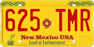 NM license plate 625TMR