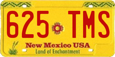 NM license plate 625TMS