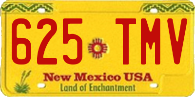 NM license plate 625TMV