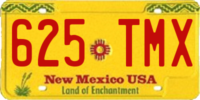 NM license plate 625TMX