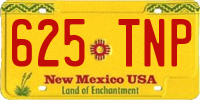 NM license plate 625TNP