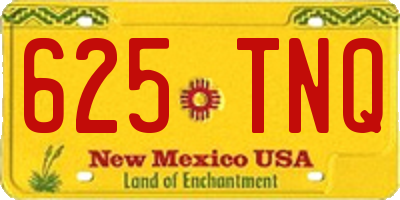 NM license plate 625TNQ