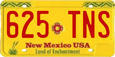 NM license plate 625TNS