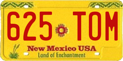 NM license plate 625TOM