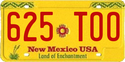 NM license plate 625TOO
