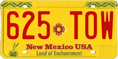 NM license plate 625TOW