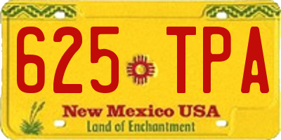 NM license plate 625TPA