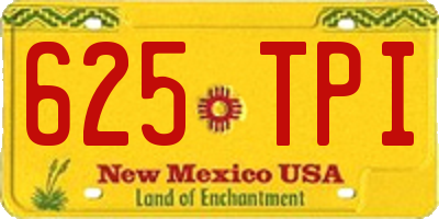 NM license plate 625TPI