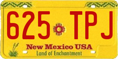 NM license plate 625TPJ