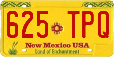 NM license plate 625TPQ