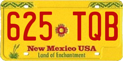 NM license plate 625TQB