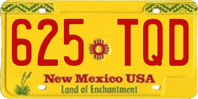NM license plate 625TQD