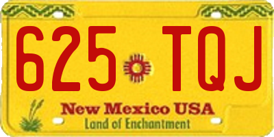 NM license plate 625TQJ