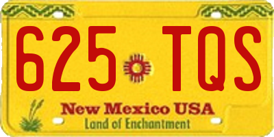 NM license plate 625TQS