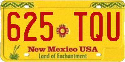 NM license plate 625TQU