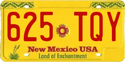NM license plate 625TQY