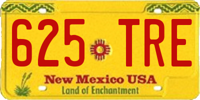 NM license plate 625TRE
