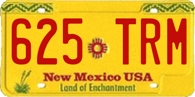 NM license plate 625TRM