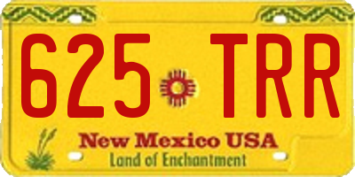 NM license plate 625TRR