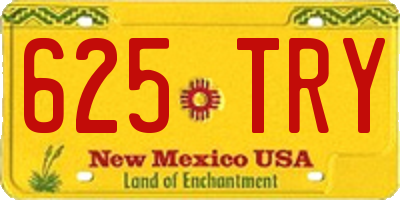 NM license plate 625TRY