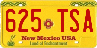 NM license plate 625TSA