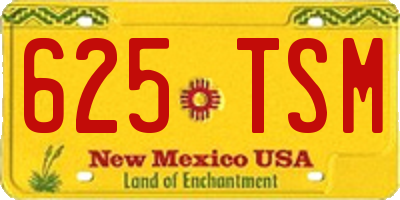 NM license plate 625TSM