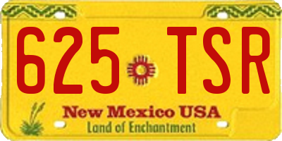 NM license plate 625TSR