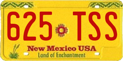 NM license plate 625TSS