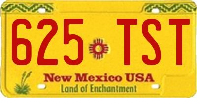 NM license plate 625TST