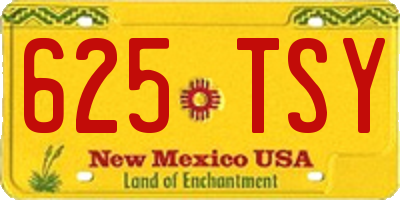 NM license plate 625TSY