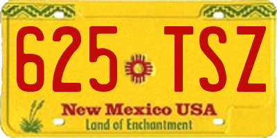NM license plate 625TSZ