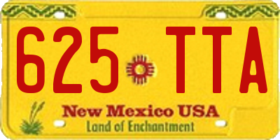 NM license plate 625TTA