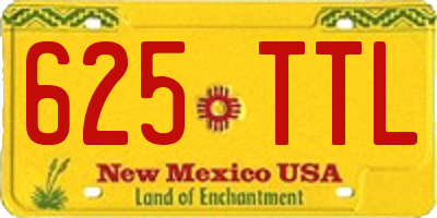 NM license plate 625TTL