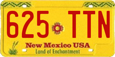 NM license plate 625TTN