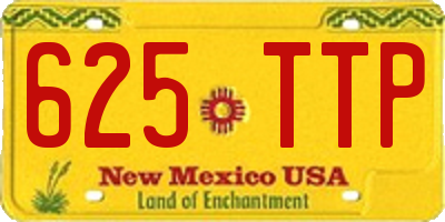 NM license plate 625TTP
