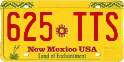 NM license plate 625TTS