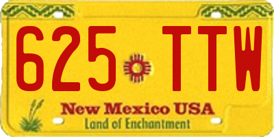 NM license plate 625TTW