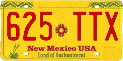 NM license plate 625TTX