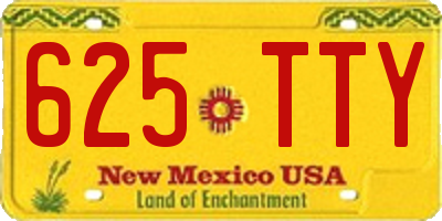 NM license plate 625TTY