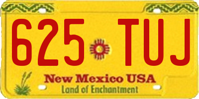 NM license plate 625TUJ