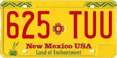 NM license plate 625TUU