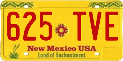 NM license plate 625TVE